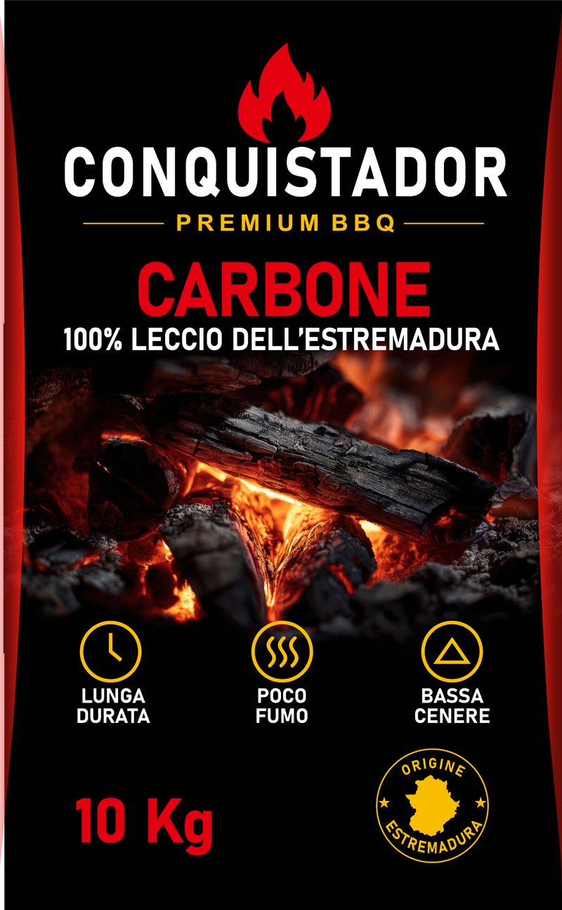 Sacco Conquistador Premium BBQ da 10 kg, fronte